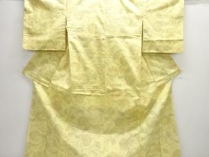 花唐草模様織り出し十日町紬着物